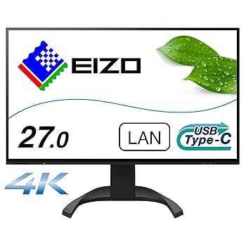 EIZO FlexScan 27インチ 4K UHD IPSノングレアUSB-C EIZO エイゾー FlexScan EV2720S-BK (ブラック) 27インチ WQHD